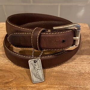 Fossil Genuine Leather Brown Belt Size 32 Distressed Casual Classic